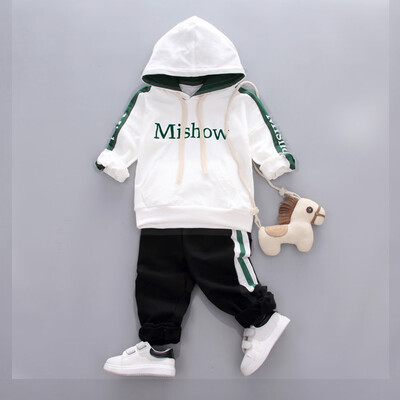 

Toddler Kids Baby Boy Girl Letter Hooded Pullover TopsPants Clothes Set Outfits