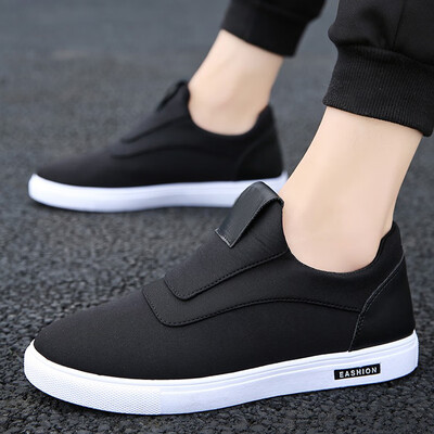 

Mens shoes Korean version of the trend of mens casual canvas lazy one pedal odor-resistant old Beijing cloth shoes