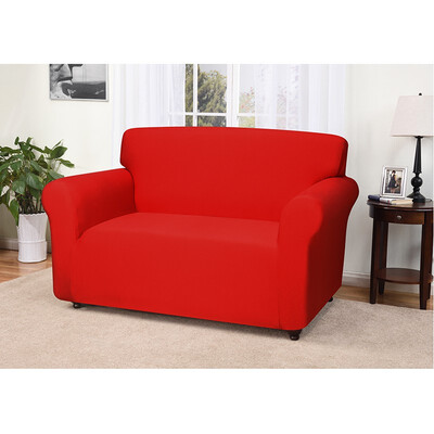 

SUPIN Jersey knit Loveseat slipcover Polyester&Spandex 2 Seater Cushion Couch CoverSlipcovers Furniture Protectors 7701