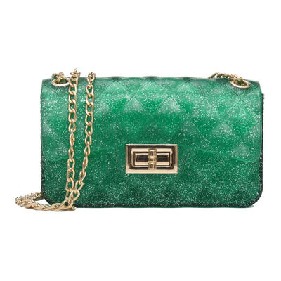 

Candy Color Jelly Shoulder Handbags Women Chain PVC Lattice Crossbody Bags