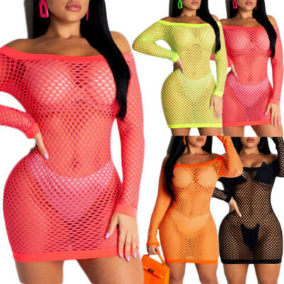 

Women Summer Bathing Suit Blouse Bikini Cover Up Smock Crochet Beachwear Dress