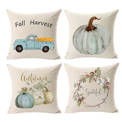 

Tailored 4PC Thanksgiving Autumn Decor Cushion Cover Throw Pillow Case Sofa Bed Decor