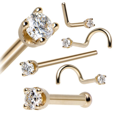 

Copper Solid 4 Colours Nose Stud Ring Pin Screw  Bend Bone