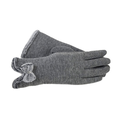 

Women Fall Winter Warm-Keeping Screen Touching Gloves Fashion Simple Bowknot Thick Windproof Gloves