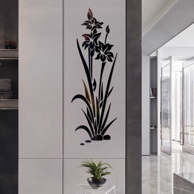 

Gobestart 3D Diy Flower Shape Acrylic Wall Sticker Modern Stickers Decoration