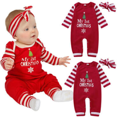 

Christmas Toddler Baby Boys Girls Romper T-shirt Long Pants Outfits Clothes Set