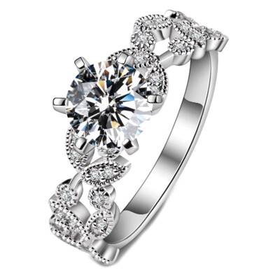 

New Women Wedding Engagement Rings Jewelry AAA Austrian Crystal Rhinestone Finger Ring For Female