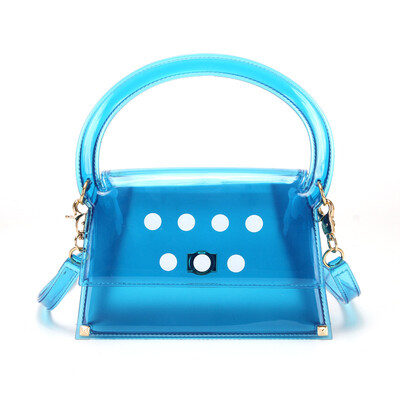 

Flap New Summer Transparent Mini Clear Women Handbag Candy 2019 Brand Designer Dot Crossbody Messenger Bags Jelly Lady Tote Bag
