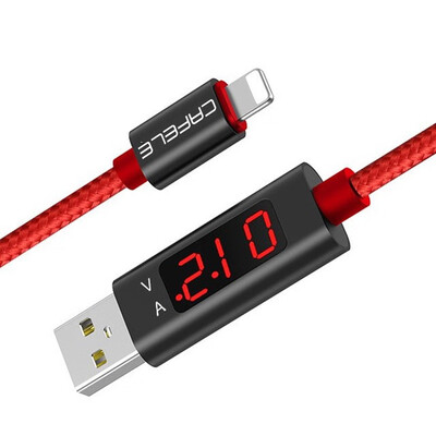 

Cafele USB Cable for iPhone 6 5 Charging Cable Voltage&Current Display Data Sync USB Cable for iPhone 6s 5s Charger Cable