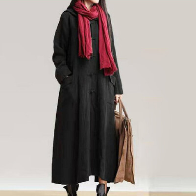 

Women Boho Hooded Hoodie Lady Casual Loose Long Maxi Dress Coat Kaftan Plus Size