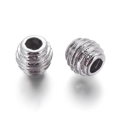 

Unfading Alloy European Beads Large Hole Barrel Beads Silver 11x105mm Hole 5mm