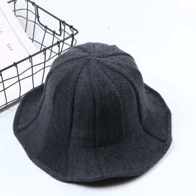 

South Koreas Japanese winter Joker knit hats mens&womens multicolor fishermans hats solid shade sunscreen hat thick hat