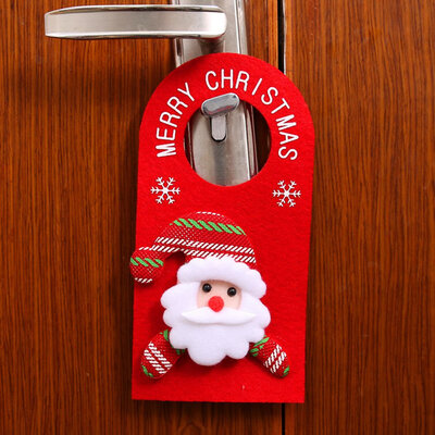 

Magic Christmas Decor Door Hanging Ornaments Santa Claus Deer Snowman Luggage Bag Accessories Xmas Gifts