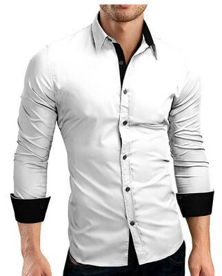 

Luxury New Fashion Mens Slim Fit Shirt Long Sleeve Dress Shirts Casual Shirts