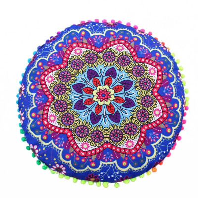 

〖Follure〗Indian Mandala Floor Pillows Round Bohemian Cushion Pillows Cover Case Cushions