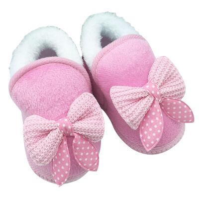 

Winter Warm Baby Shoes Soft Bottom Non-slip Bow Toddler shoes First walkers