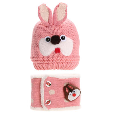 

Winter Baby Rabbit Hat&Scarf Cute Star Crochet Knitted Caps