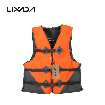 

Lixada Professional Polyester Adult Safety Life Jacket Survival Vest Swimming Boating Drifting with Emergency Whistle