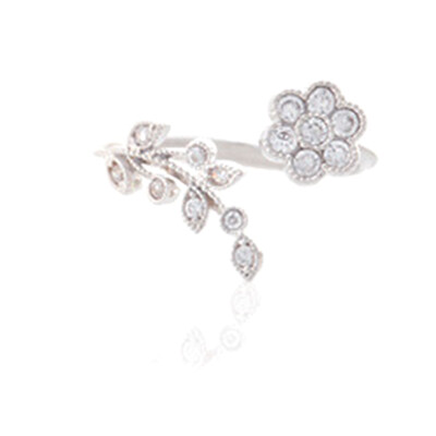 

Adjustable Size Butterfly Trees Engagement Ring for Color