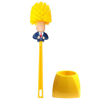 

Creative Plastic Trump Toilet Brush Base Bath Nightstool Groove Clean Tool