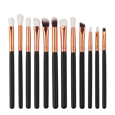 

Toponeto 12Pcs Mini Cosmetic Eyebrow Eyeshadow Brush Makeup Brush Sets Kits Tools