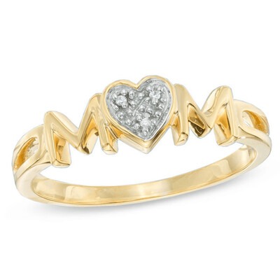 

Noble Fashion Gold Plated Diamond Crystal Heart Ring For Mom Day birthday Wedding Gifts