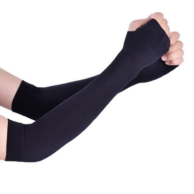 

UV Protection Protect Cover Cycling Long Sun Arm Sleeves Comfortable Ice Silk Sunscreen Sleeves Arm Warmer Half Finger Sleeves