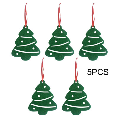 

5Pcs Christmas Gift Cartoon Bowling Tree Shape Decoration Christmas Tree Pendant Set New Year Ornaments