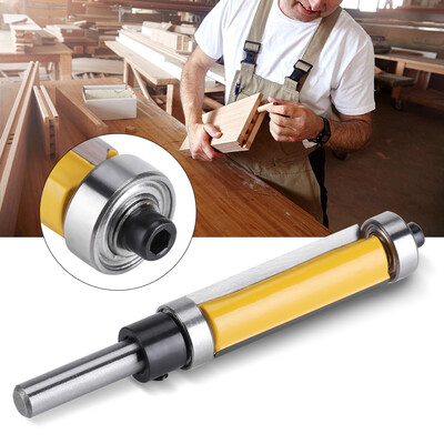 

Wood Edge Router BitFlush Trim Router Bit with Top&Bottom Bearing 1-12 H 14 Shank Woodworking Tool Straight Router Bit