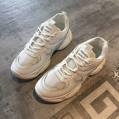 

Personality 100 womens shoes new autumn shoes Korean version of fashion thick-soled small white shoes breathable color screen sne