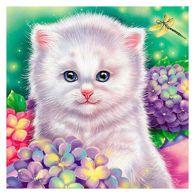 

5D DIY Full Drill Diamond Painting Lovely Cat Cross Stitch Embroidery Kits