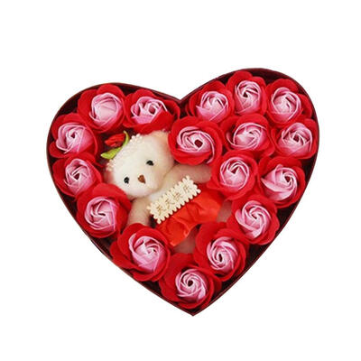 

18pcs Rose Flower Scented Soap Heart Petal Perfumed Soap Valentine Day Gift