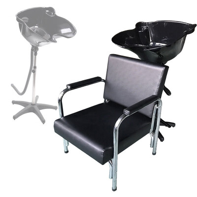 

Ktaxon Shampoo Bowl&Chair Combo 05L Height Adjustable Lightweight Hair Backwash Basin Bowls Sink with Recline Barber