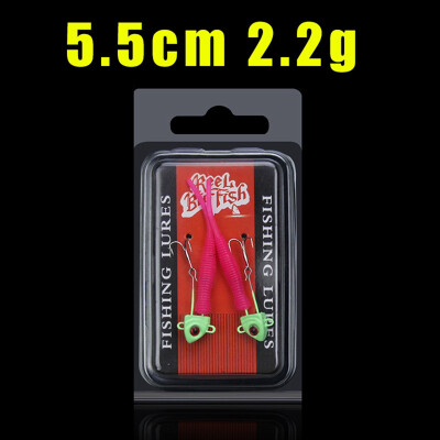 

New Hot 2 Blister Packs Mini Luminous Fish-Type Lead-Head Soft Fish 5cm 14g Road Bait