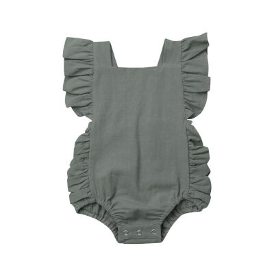 

Summer Newborn Toddler Baby Girl Clothes Ruffle Romper Jumpsuit Outfit Sunsuit