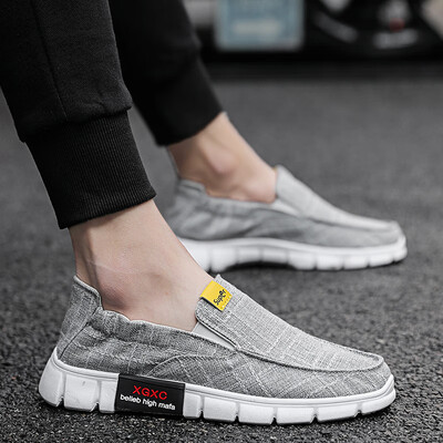 

Summer lazy man pedaling old Beijing cloth shoes men fall leisure trend linen canvas sneakers