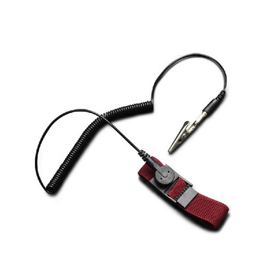 

PU Anti-Static Wrist Strap Band ESD Discharge AntiStatic Wrist Belt Wine Red
