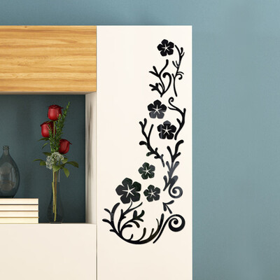 

〖Follure〗3D Mirror Flower Art Acrylic Mural Decal Removable Wall Sticker Room Decor