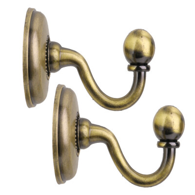 

Siaonvr 2x Metal Curtain Holdback Wall Tie Back Hooks Hanger Holder Window Curtain Hooks