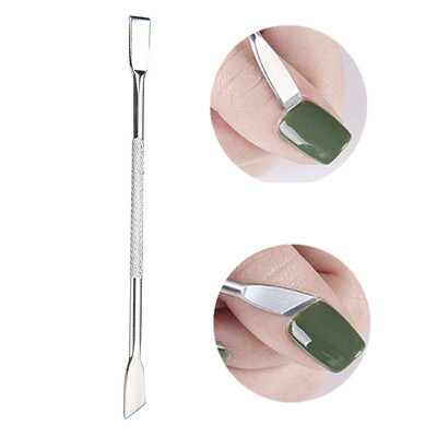 

Toponeto Nail Pusher Forceps Double Stainless Remover Manicure Nail Cleaner Tools