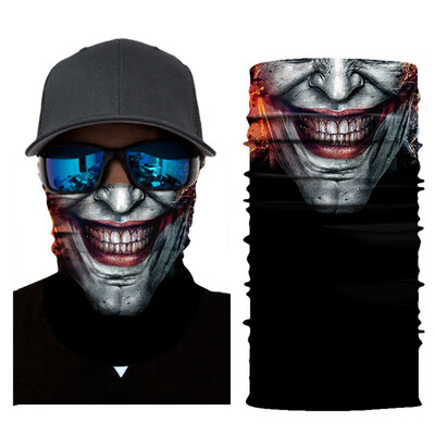 

Motorcycle Head Scarf Balaclava Face Shields Skull Ghost Bandana Scarf Mask Balaklava Neck Warmer