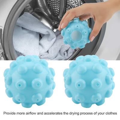 

Greensen 2PcsSet Blue PVC Reusable Dryer Balls Laundry Washing Drying Fabric Softener Ball Accessories