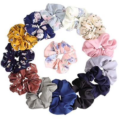

〖Follure〗Hair Chiffon Elastics Hair Ties 14 Pack Bright Colorful Bobbles Bands Women