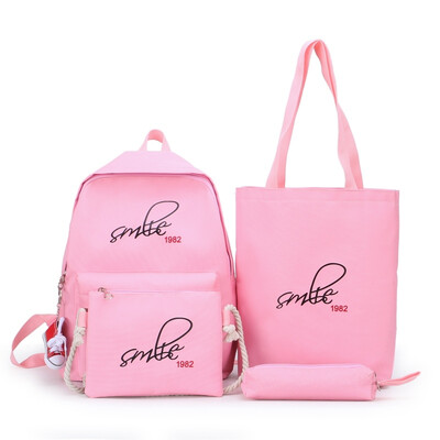 

Four sets of schoolbags for girls schoolbags for girls schoolbags for junior high school students&backpacks for senior high