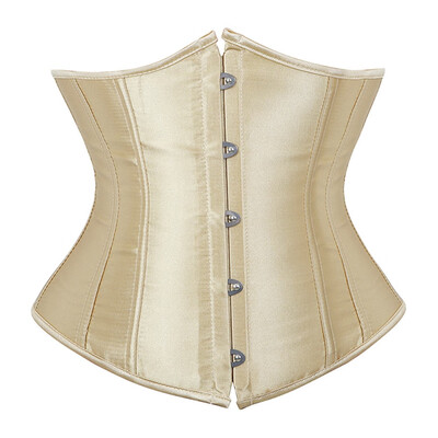 

Lace-up Boned Plus Size Satin Corset
