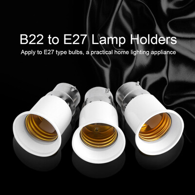

5pcs B22 Male to E27 Female Socket Base Bulb Adapter Converter Lamp HoldersB22 to E27 Lamp HoldersB22 to E27 Bulb Adapter