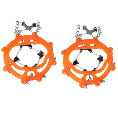 

Greensen 2pcs Non-slip Claws Shoe Chain Cover Steel Gripper Hiking Climbing Antiskid Tool