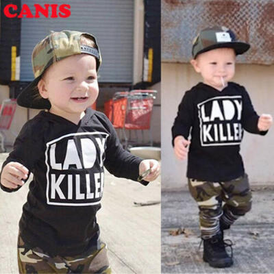 

Newborn Kids Baby Boy Clothes T Shirt TopsCamo Pants Shorts 2pcs Outfits Set AU