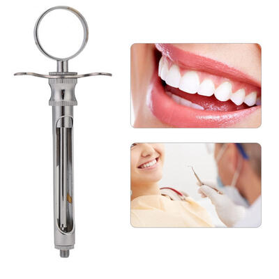 

Greensen Professional Stainless Steel Anesthetic Aspirating Syringe Dentist Surgical Instruments Cusp