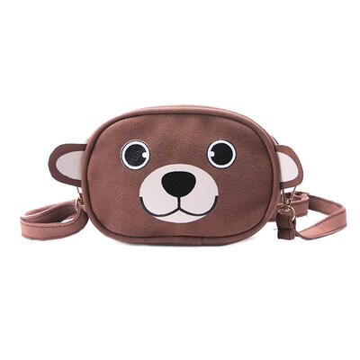 

Cartoon Animal Print Shoulder Handbags Kids Boys Girls Messenger Velvet Bag